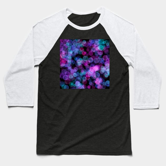 Purple and Blue Bubbles Baseball T-Shirt by taoistviking